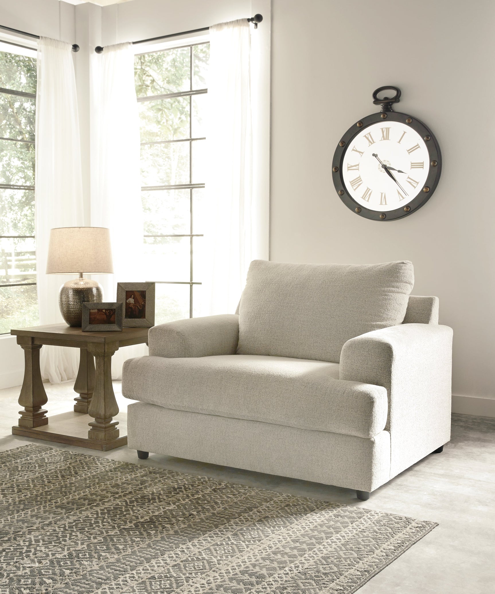 Soletren Stone Loveseat, Oversized Chair and Ottoman (Online Special Price) - Ornate Home