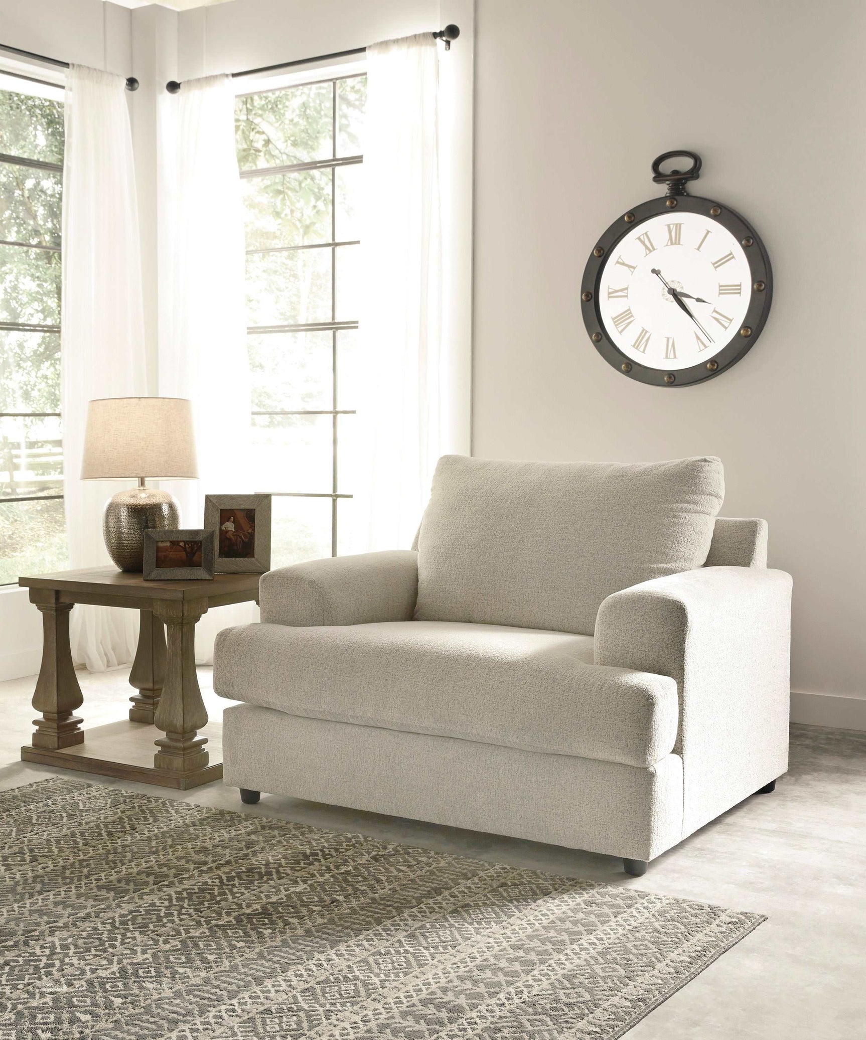 Soletren Stone Oversized Chair & Ottoman (Online Special Price) - Ornate Home
