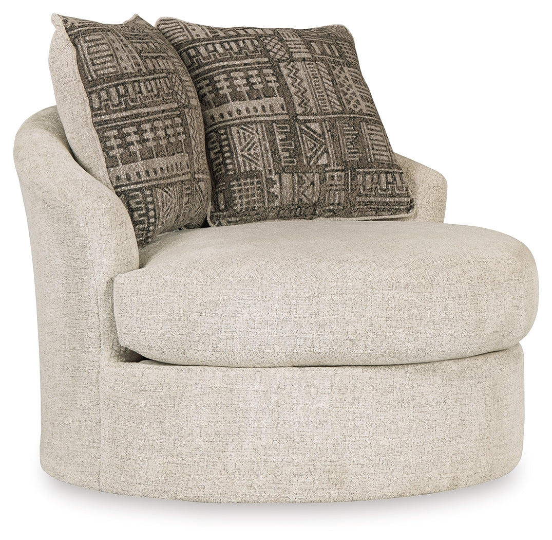 Soletren Stone Swivel Accent Chair (Online Special Price) - Ornate Home