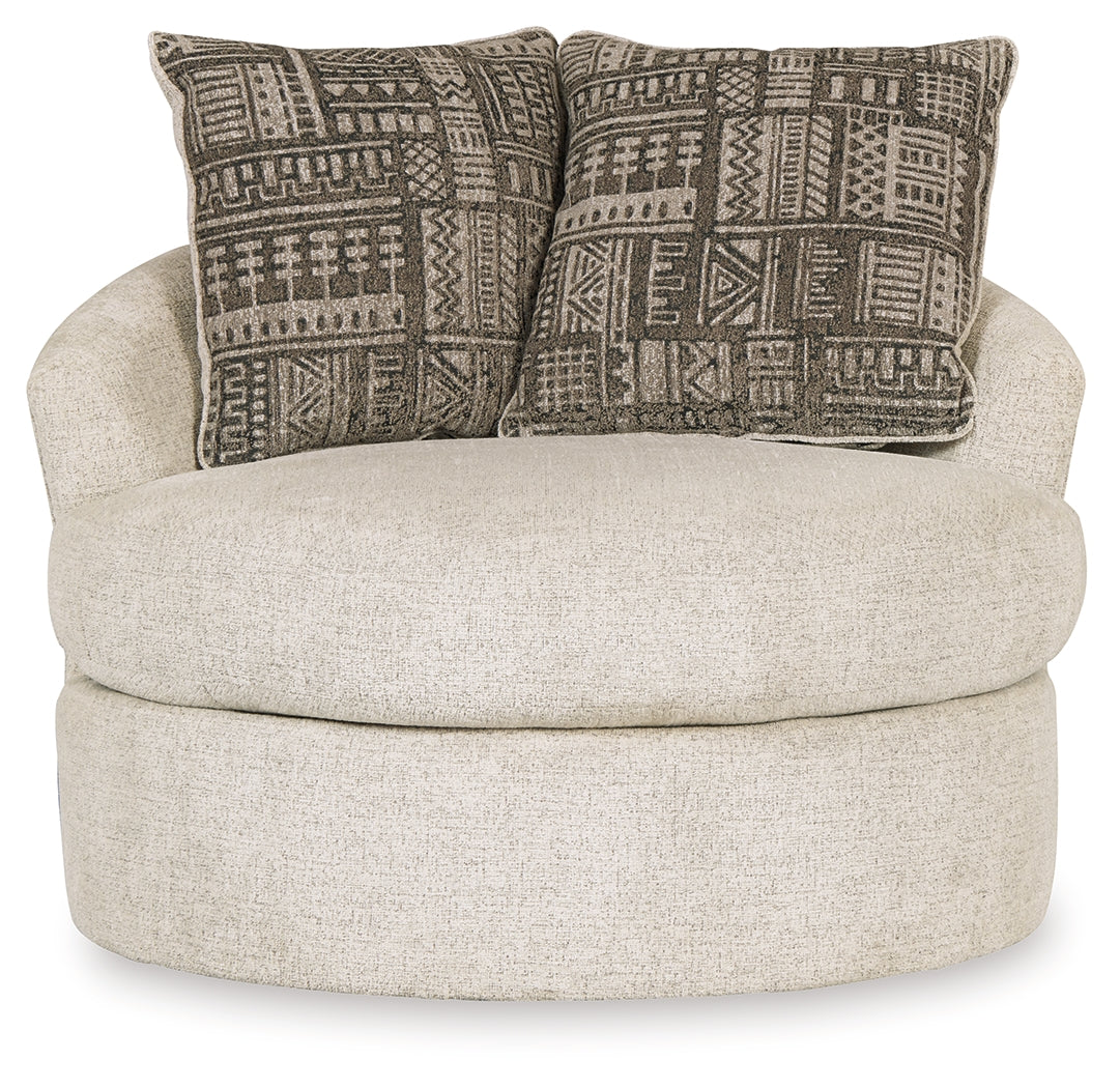 Soletren Stone Swivel Accent Chair - Ornate Home