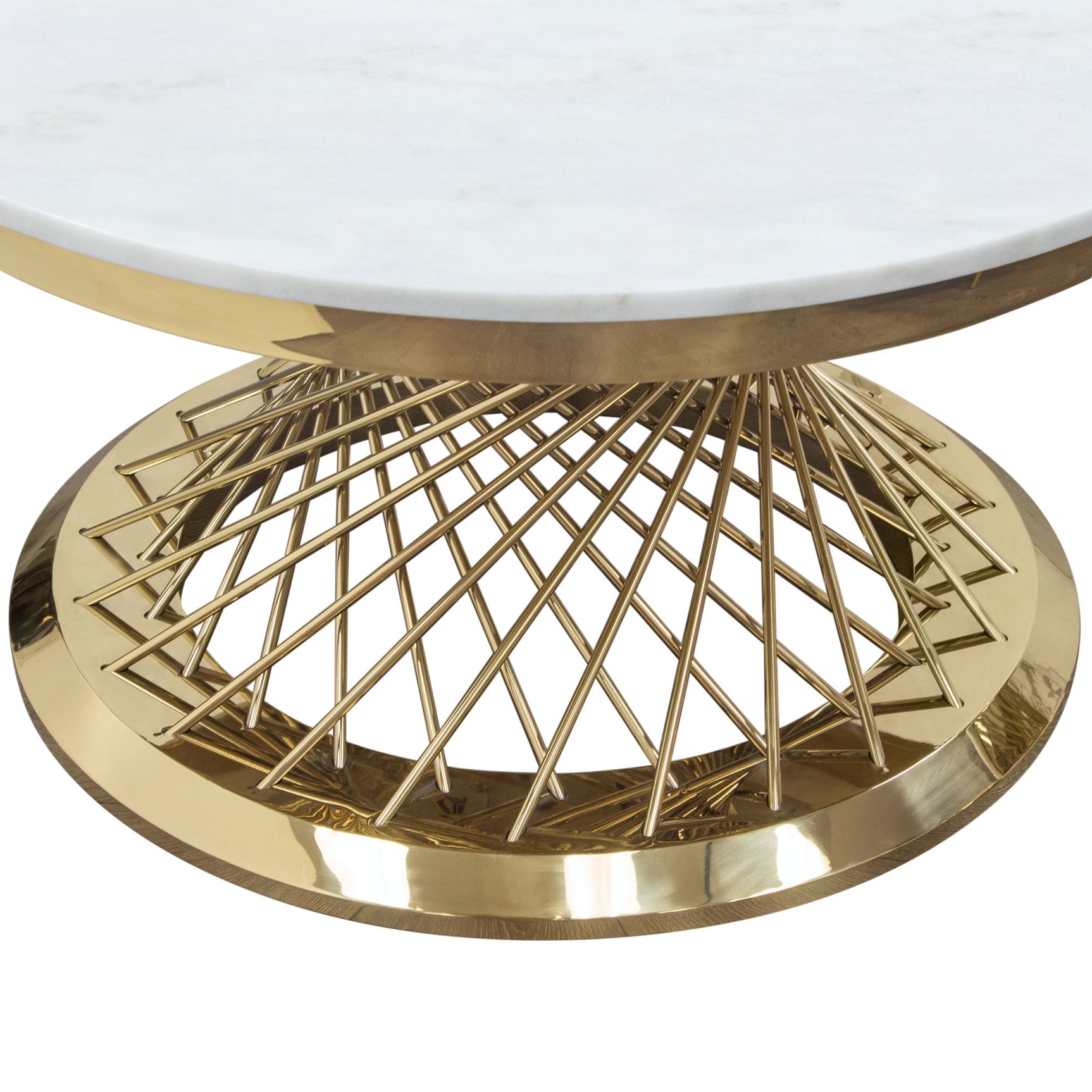 Solstice Marble Round Coffee Table - Ornate Home