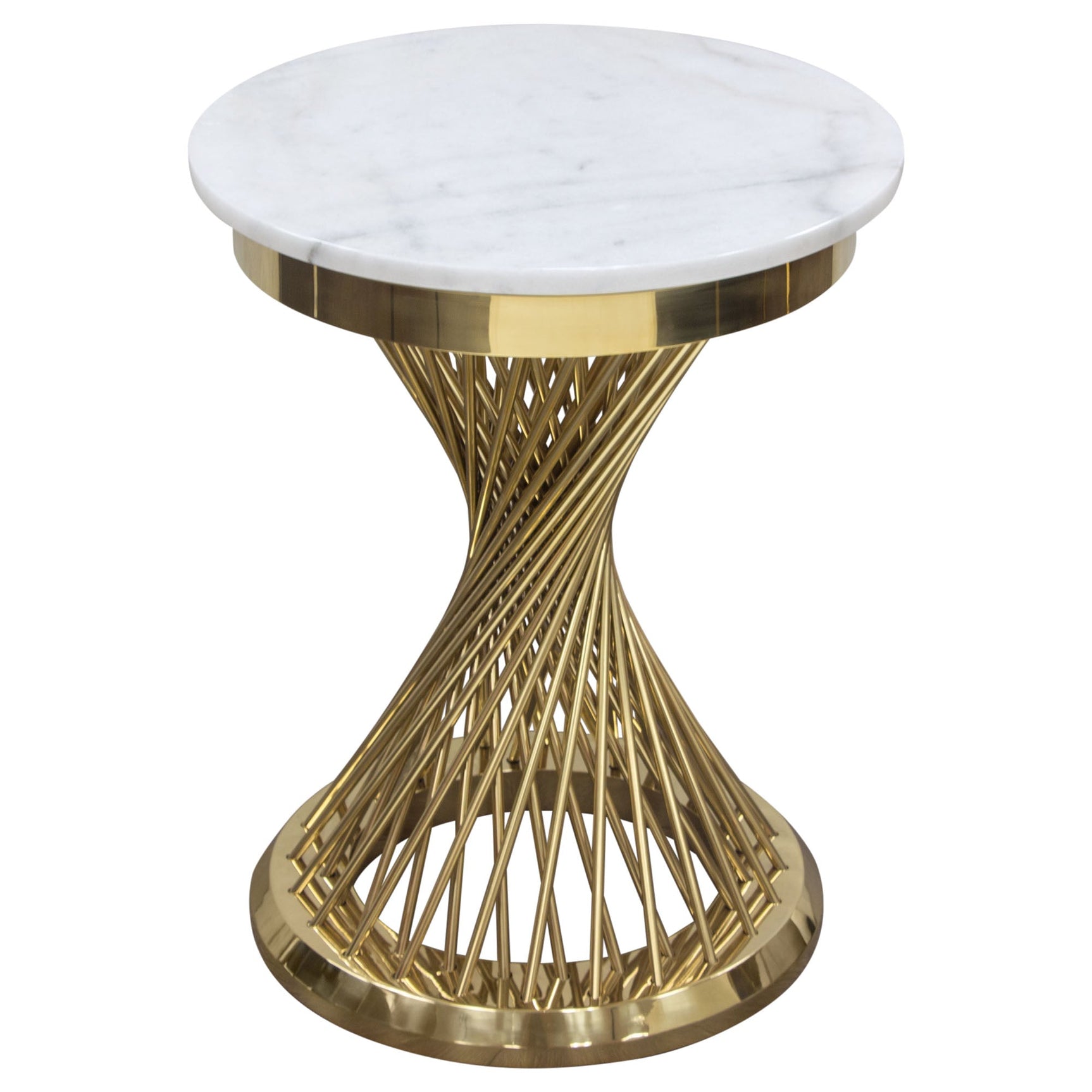 Solstice Marble Round End Table - Ornate Home
