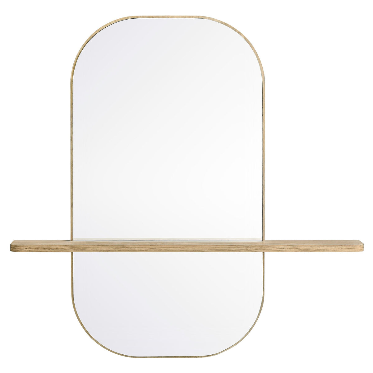 Solstice Oak Large Oval Mirror - Ornate Home