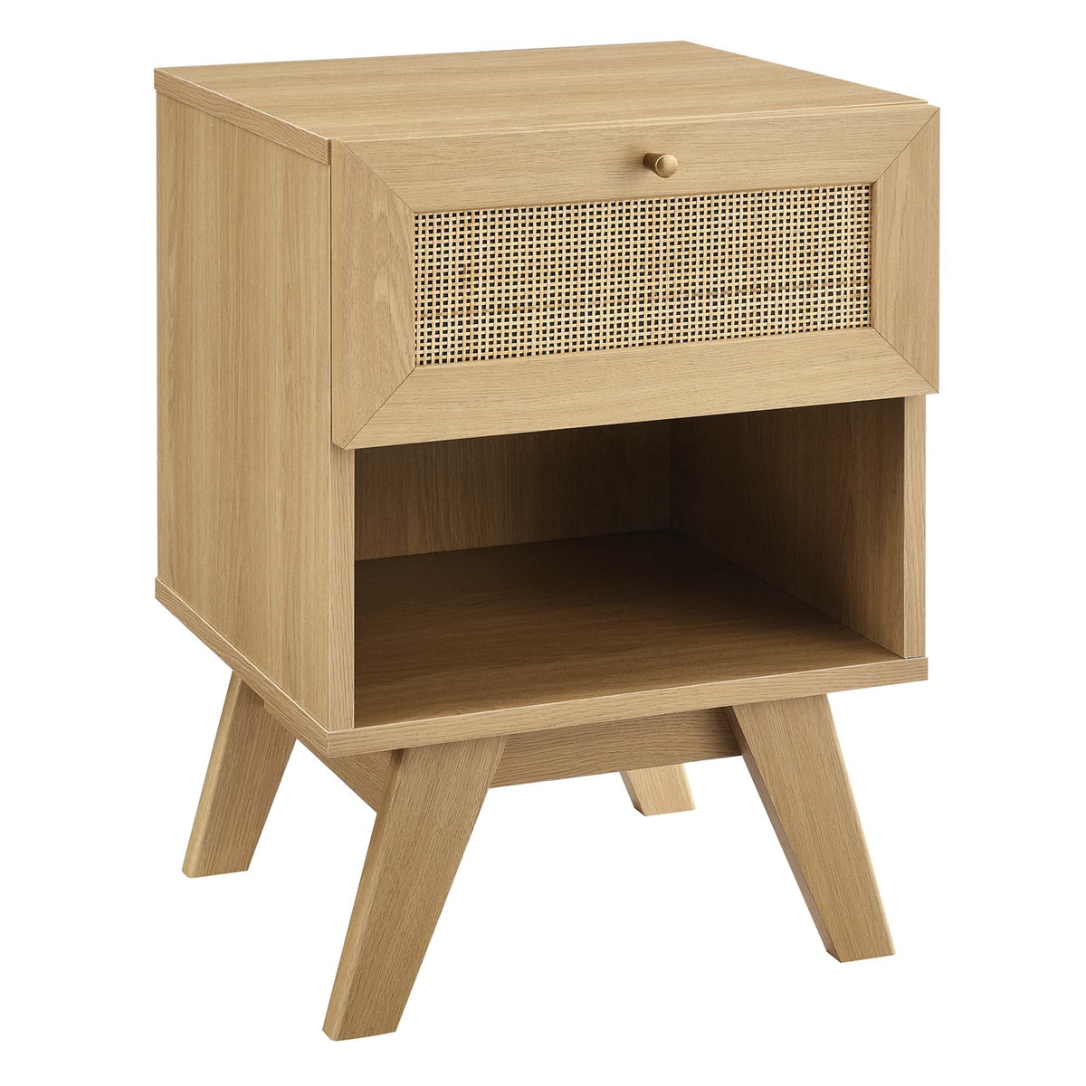 Soma Oak 1-Drawer Nightstand - Ornate Home