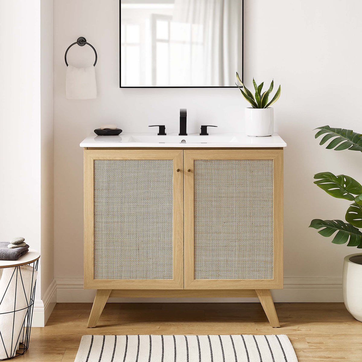 Soma Oak 36" Bathroom Vanity Cabinet (Sink Basin Not Included) - Ornate Home