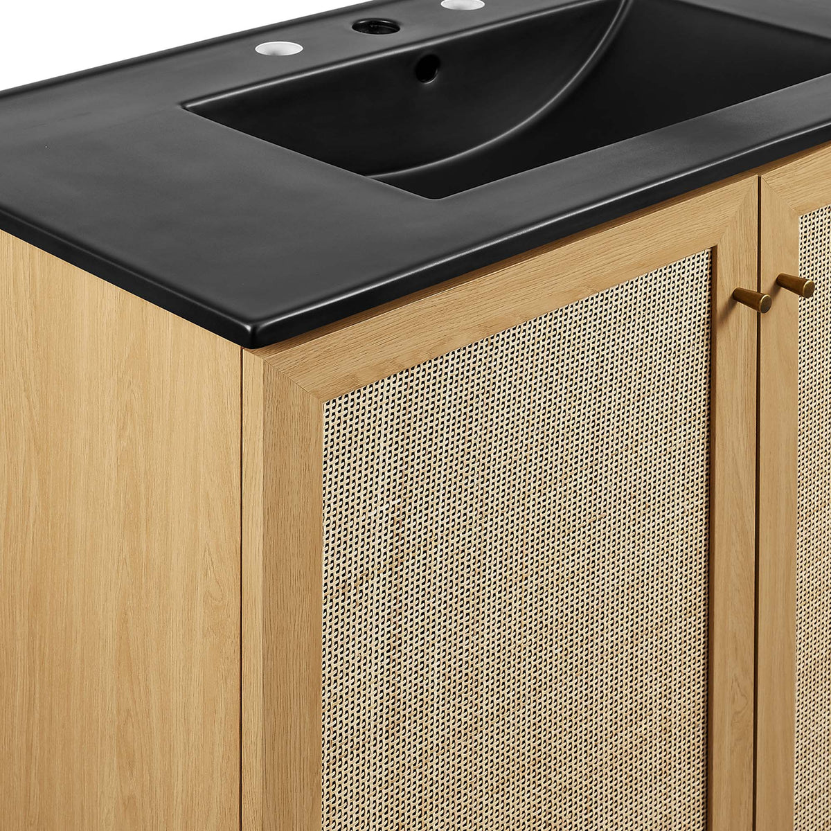 Soma Oak/Black 36" Bathroom Vanity - Ornate Home