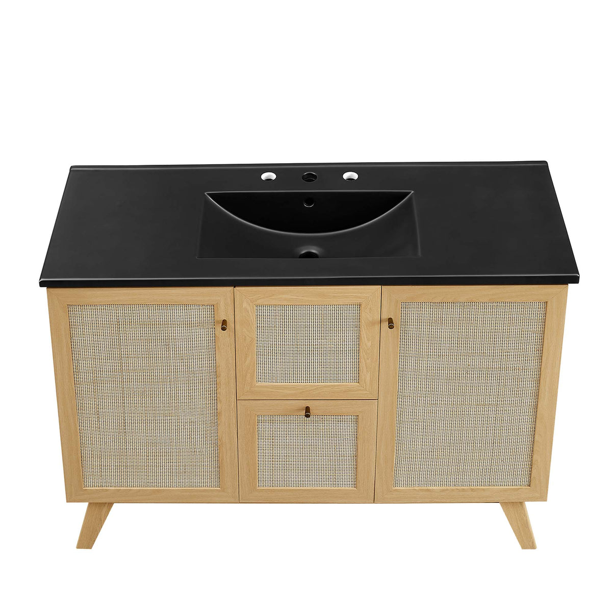 Soma Oak/Black 48" Single Sink Bathroom Vanity - Ornate Home