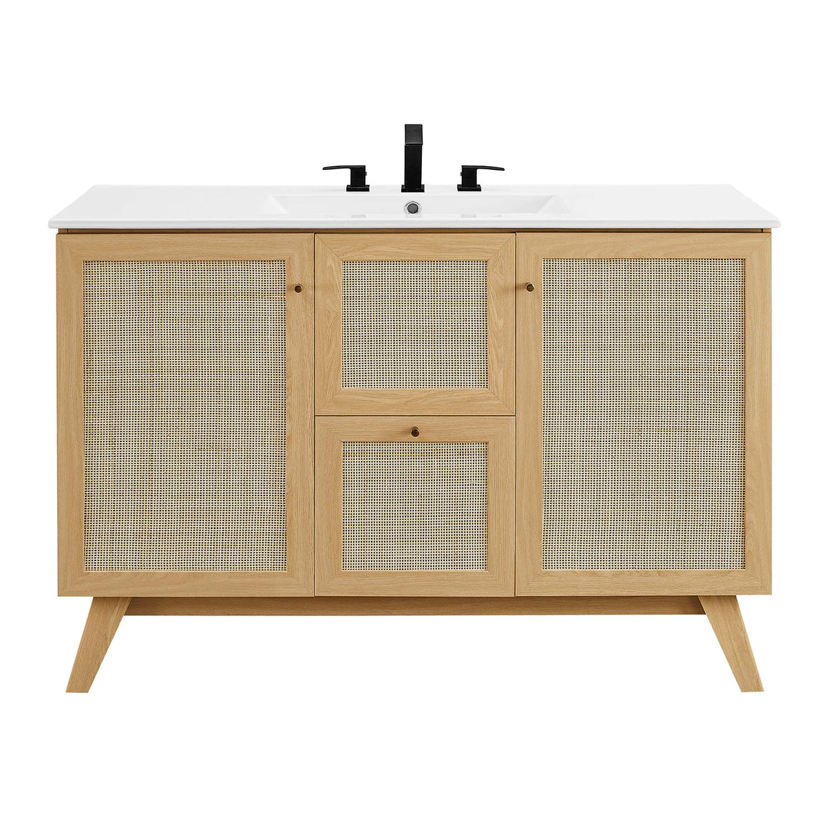 Soma Oak/White 48" Single Sink Bathroom Vanity - Ornate Home