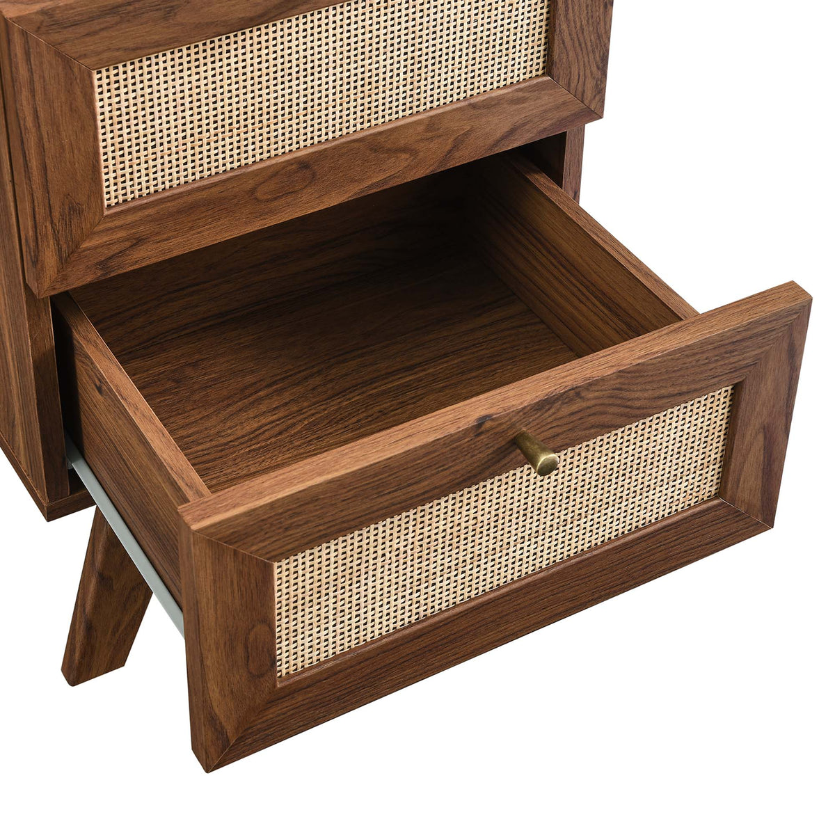 Soma Walnut 2-Drawer Nightstand - Ornate Home