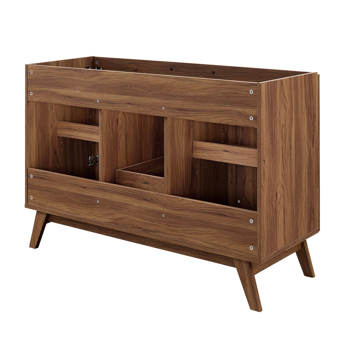 Soma Walnut 48" Single or Double Sink Compatible Bathroom Vanity Cabinet (Sink Basin Not Included) - Ornate Home