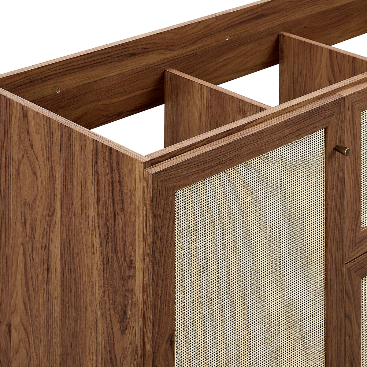Soma Walnut 48" Single or Double Sink Compatible Bathroom Vanity Cabinet (Sink Basin Not Included) - Ornate Home