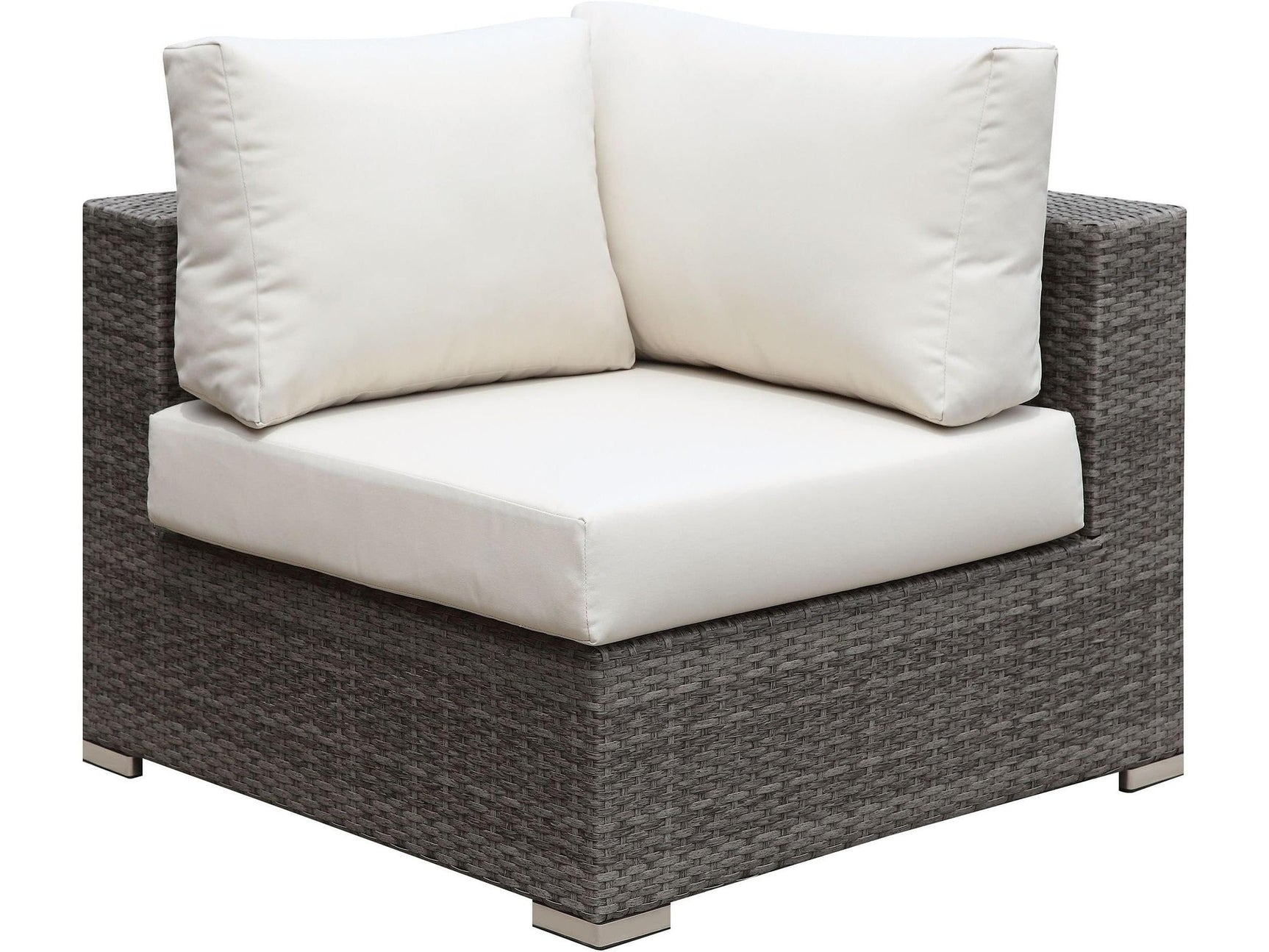 Somani Light Gray/Ivory Corner Chair - Ornate Home