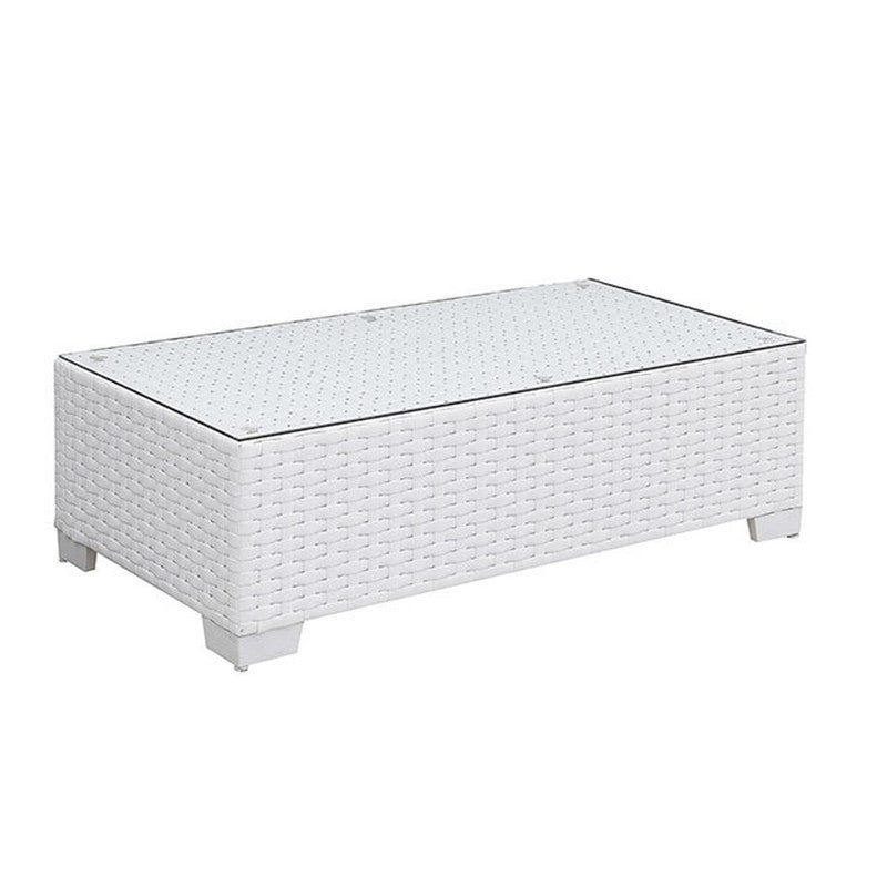 Somani White Outdoor Coffee Table - Ornate Home