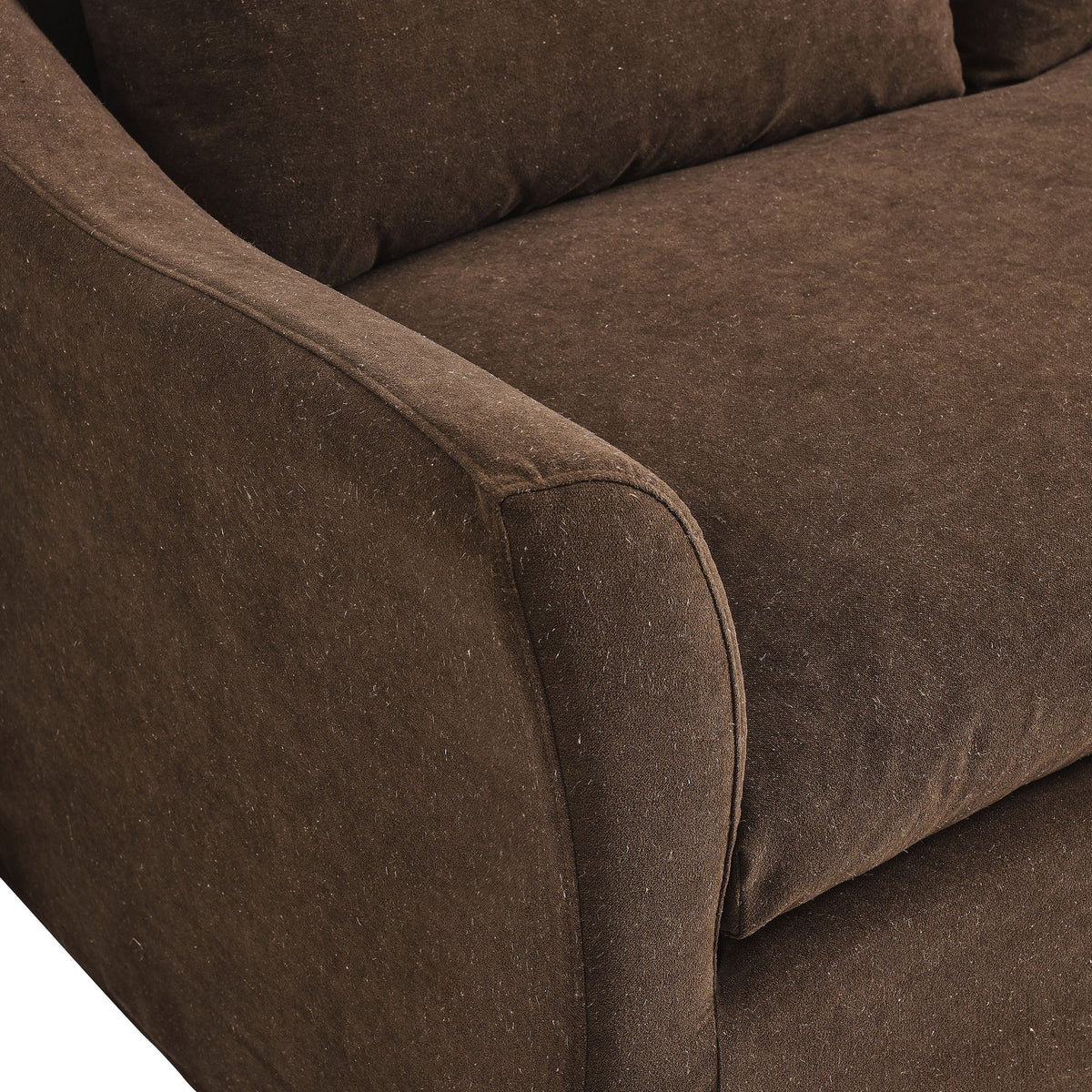 Somerset Cocoa 92" Linen Blend Slipcovered Sofa - Ornate Home