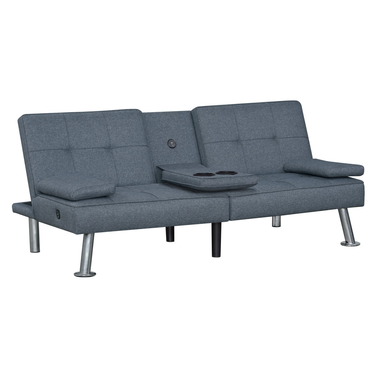 Somerset Grey Futon - Ornate Home