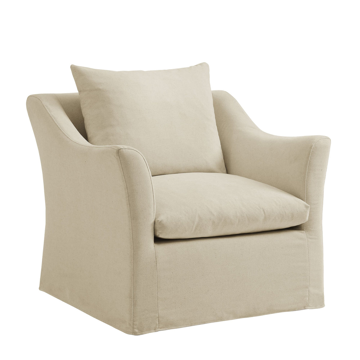 Somerset Linen Blend Slipcovered Armchair - Ornate Home