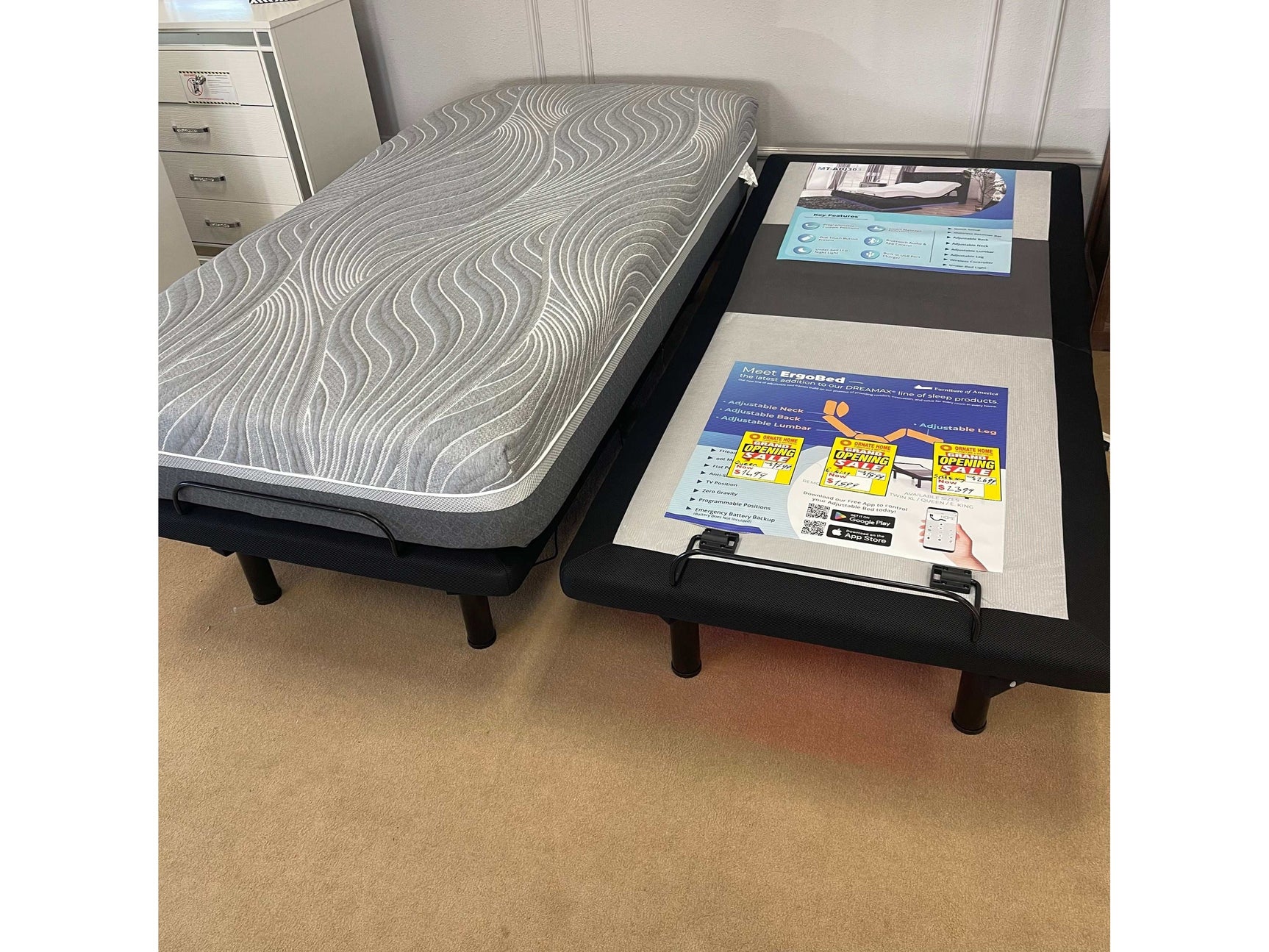 Somnerside MT-ADJ303 Adjustable Bed Base 300 Series / Twin XL - Ornate Home