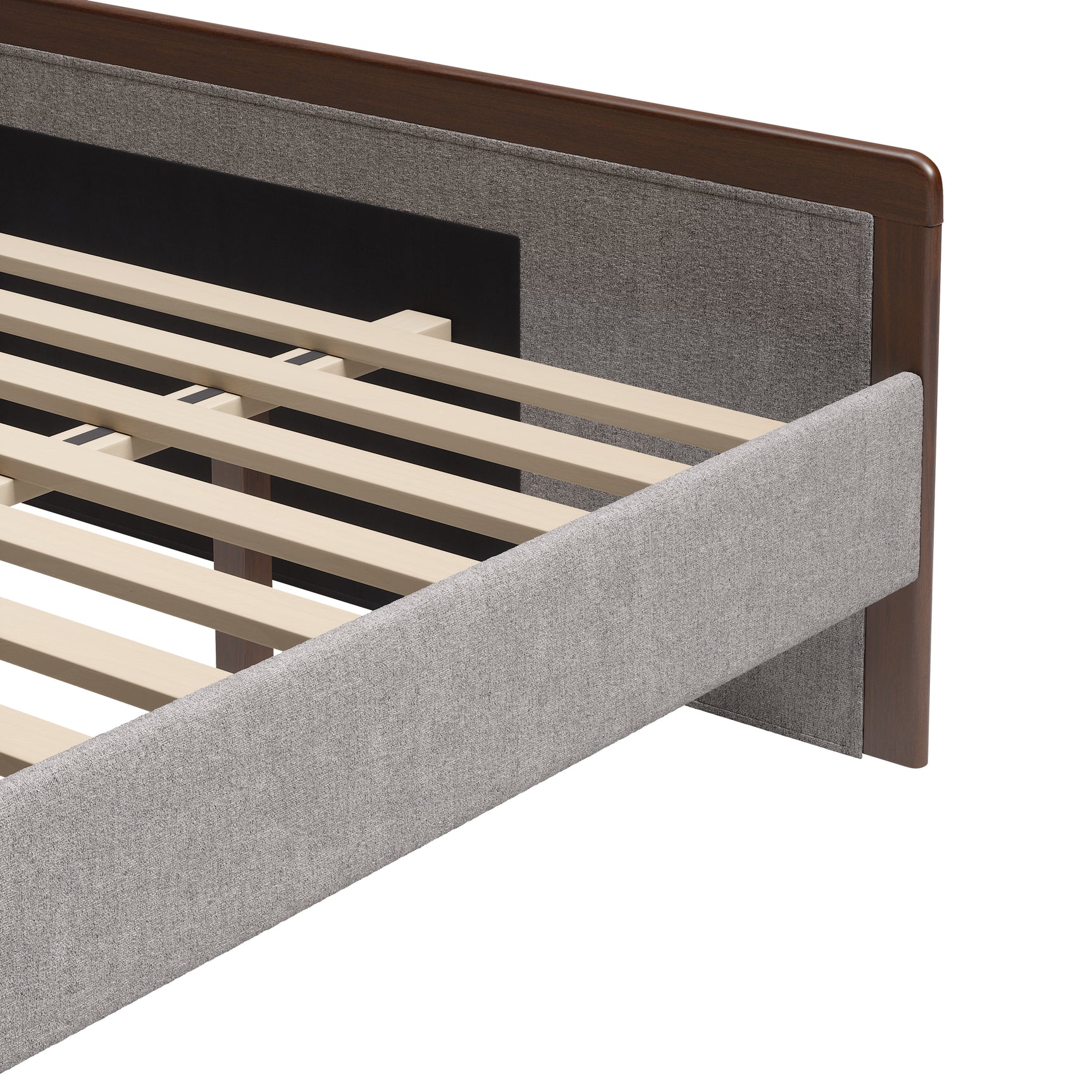 Somune Gray & Walnut King Bed - Ornate Home
