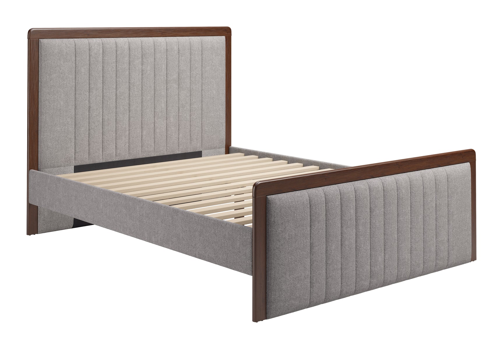 Somune Gray & Walnut Queen Bed - Ornate Home