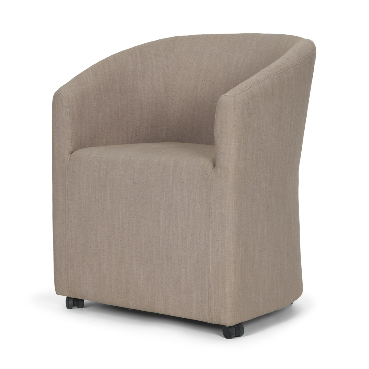 Sondra Gray Barrel Back Dining Arm Chair - Ornate Home
