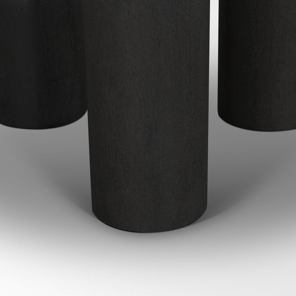 Sonel Matte Black Wood Pedestal Foyer Table