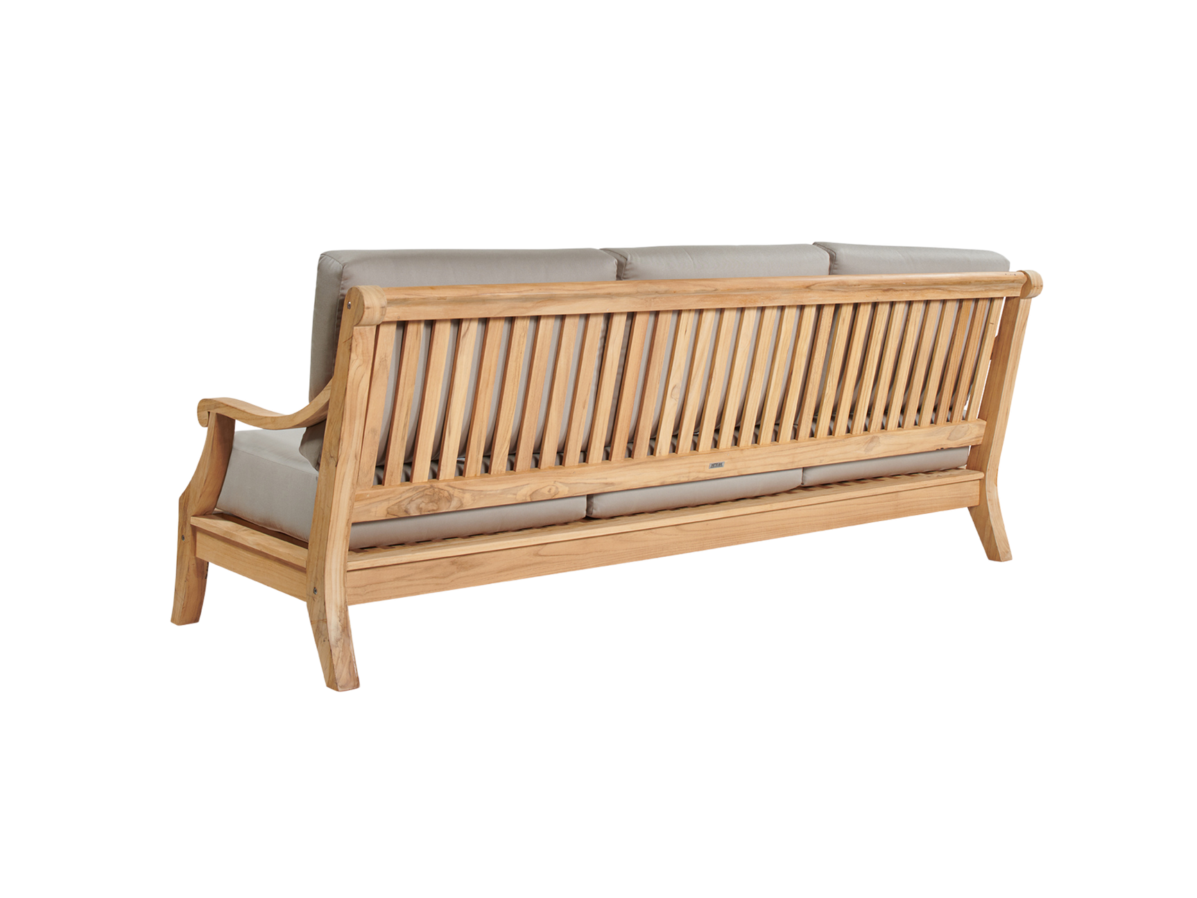 Sonoma 3-Person Teak Antique Beige Outdoor Sofa with Sunbrella® Cushion - Ornate Home