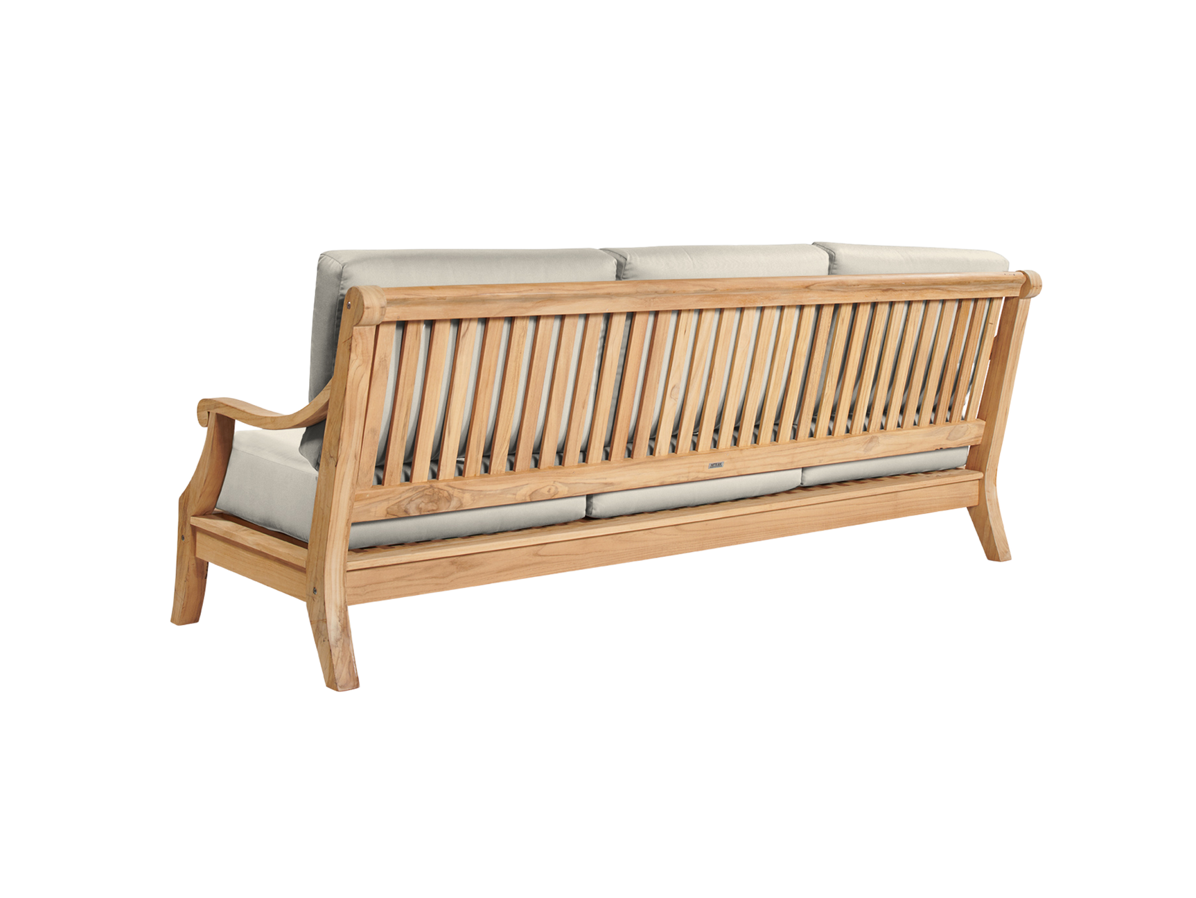 Sonoma 3-Person Teak Canvas Outdoor Sofa with Sunbrella® Cushion - Ornate Home