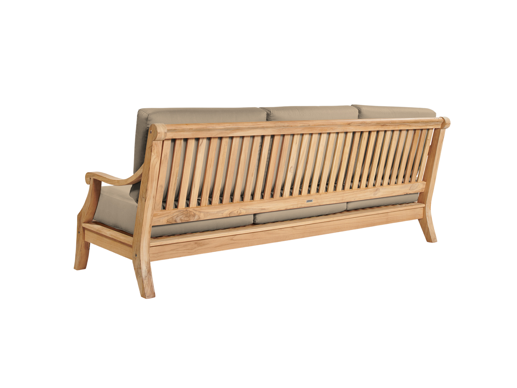 Sonoma 3-Person Teak Fawn Outdoor Sofa with Sunbrella® Cushion - Ornate Home