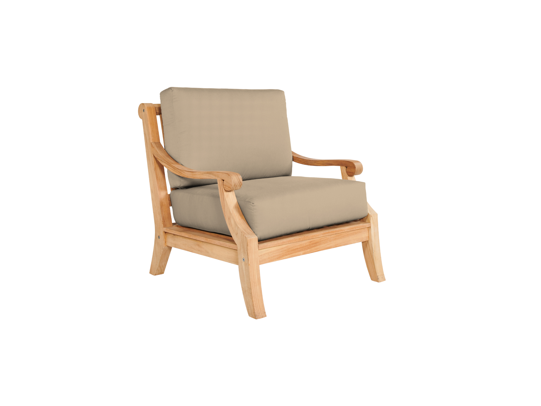 Sonoma 4-Piece Teak Fawn Outdoor Patio Deep Seating Set with Sunbrella® Cushion - Ornate Home