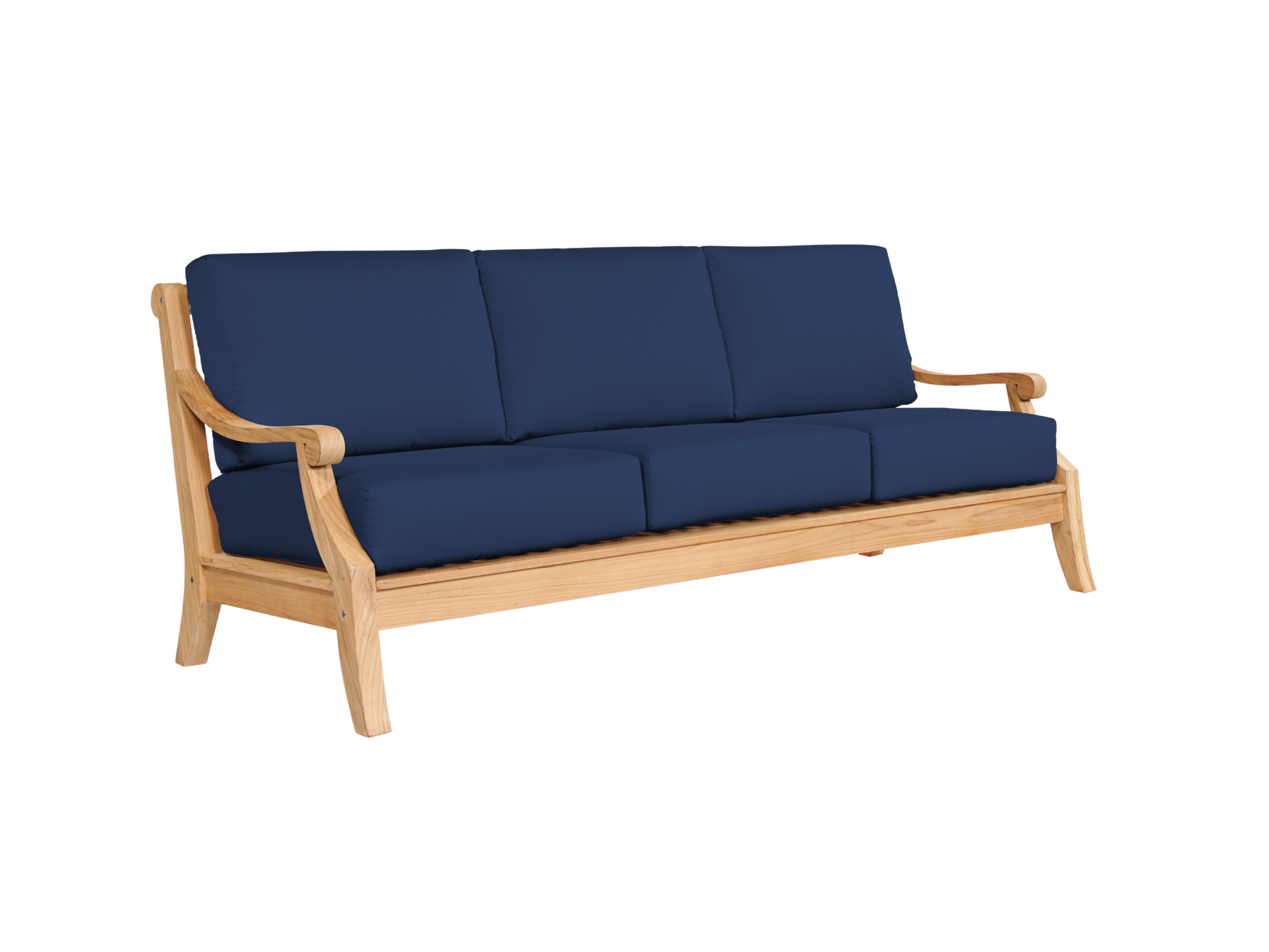 Sonoma 4-Piece Teak Navy Outdoor Patio Deep Seating Set with Sunbrella® Cushion - Ornate Home