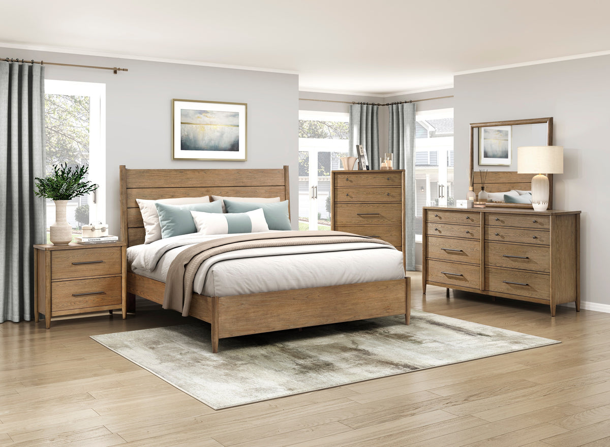 Sonoma Brown/Light Gray 4-Piece Queen Bedroom Set - Ornate Home