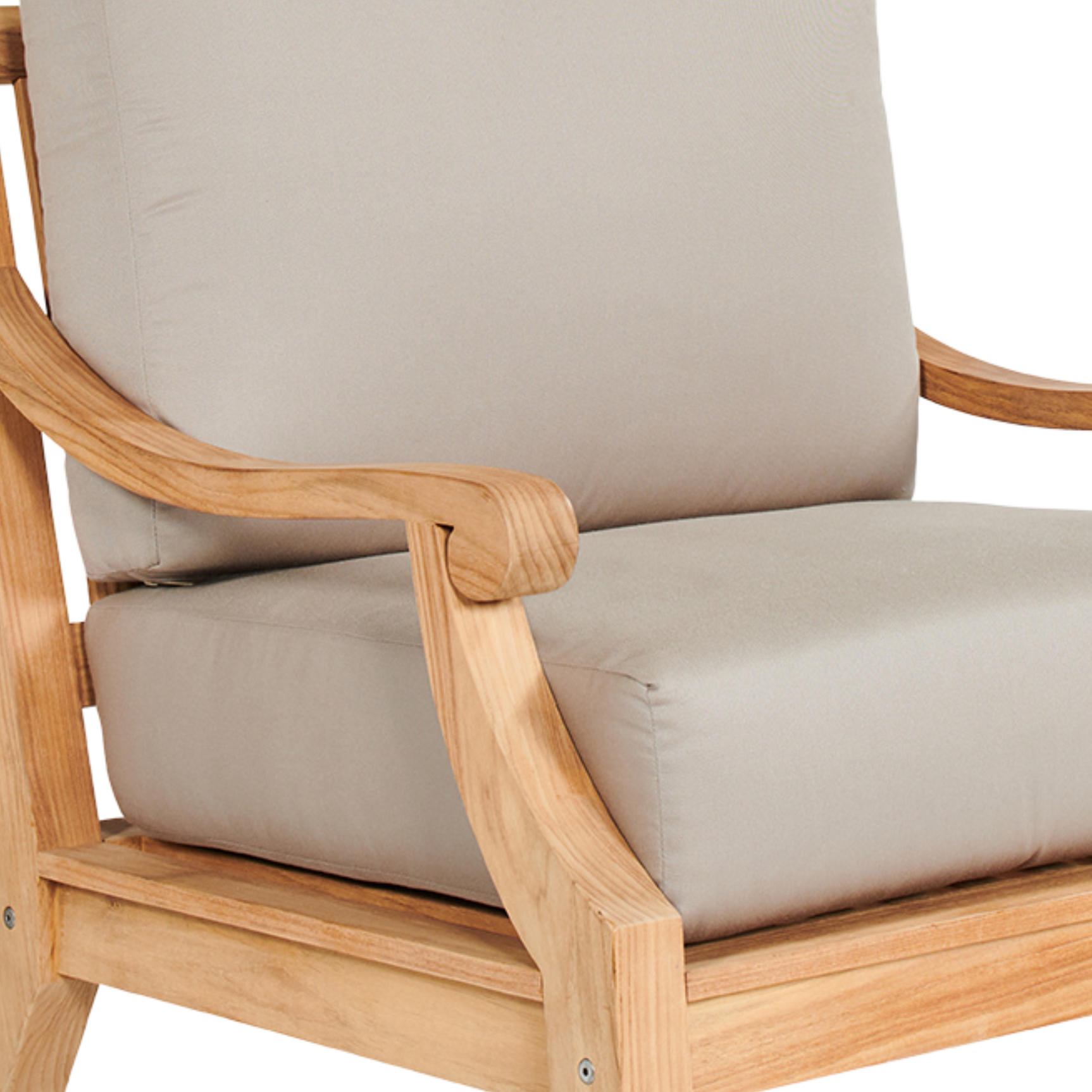 Sonoma Teak Antique Beige Outdoor Club Chair with Sunbrella® Cushion - Ornate Home