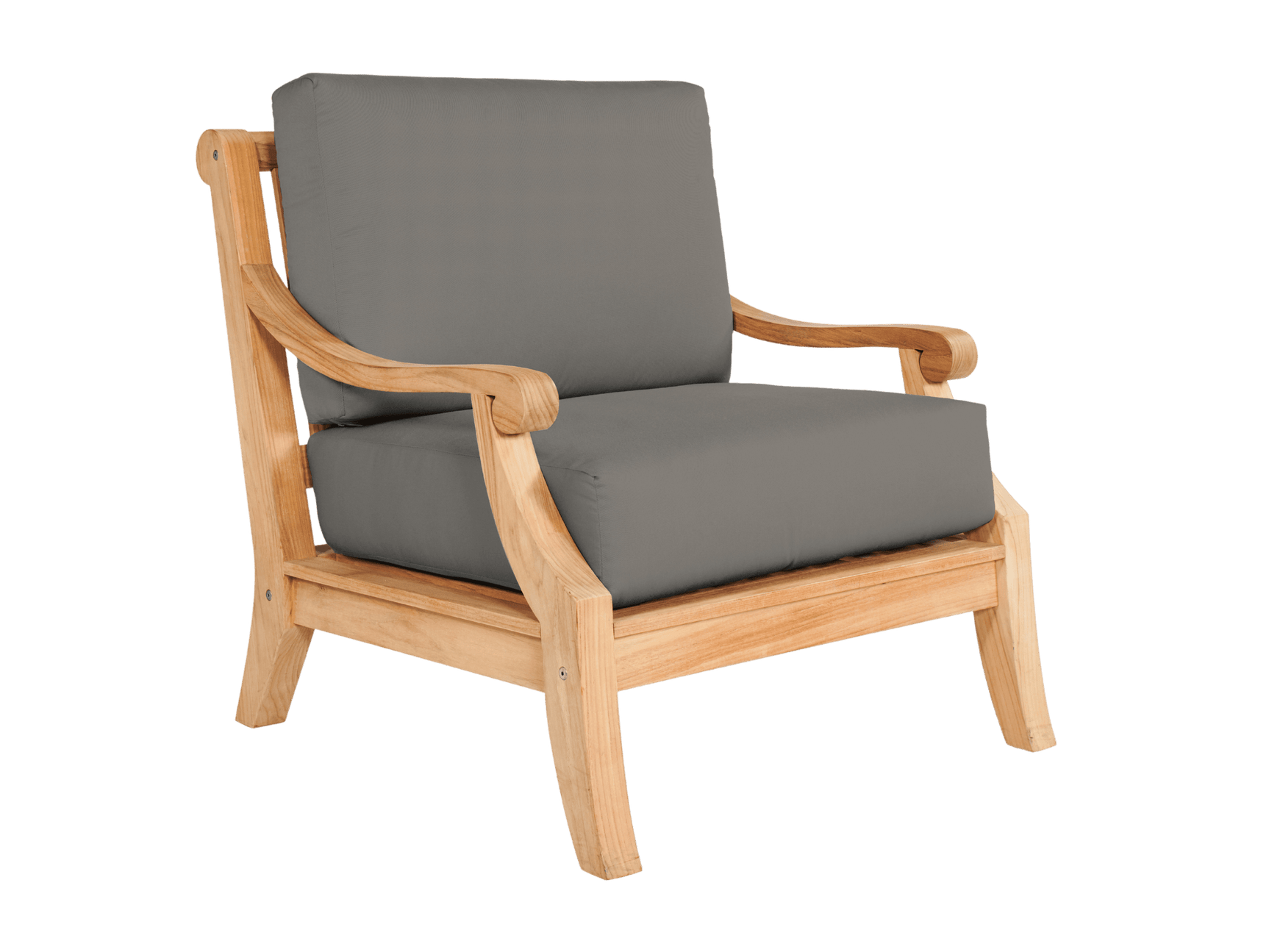 Sonoma Teak Charcoal Outdoor Club Chair with Sunbrella® Cushion - Ornate Home