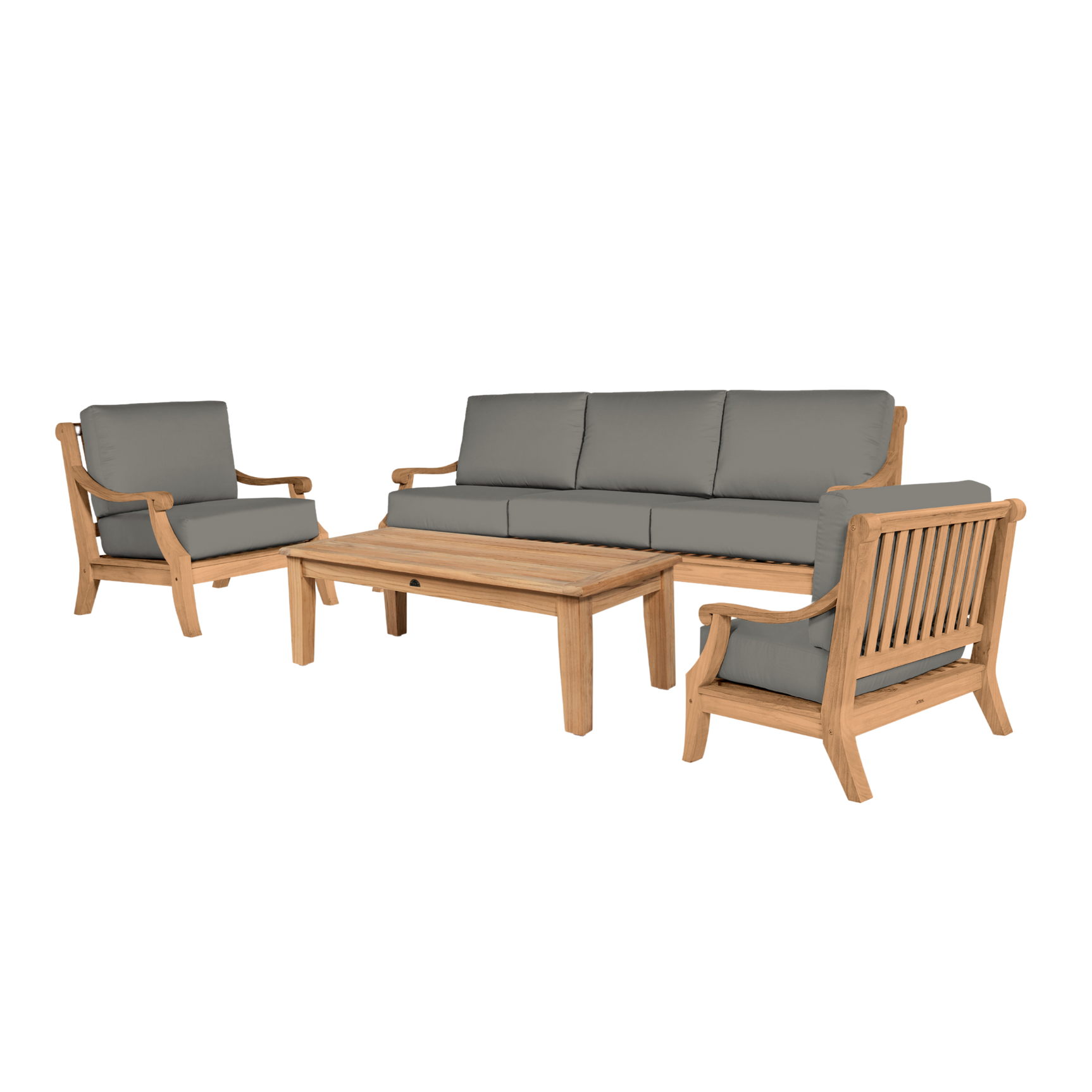 Sonoma Teak Charcoal Outdoor Club Chair with Sunbrella® Cushion - Ornate Home