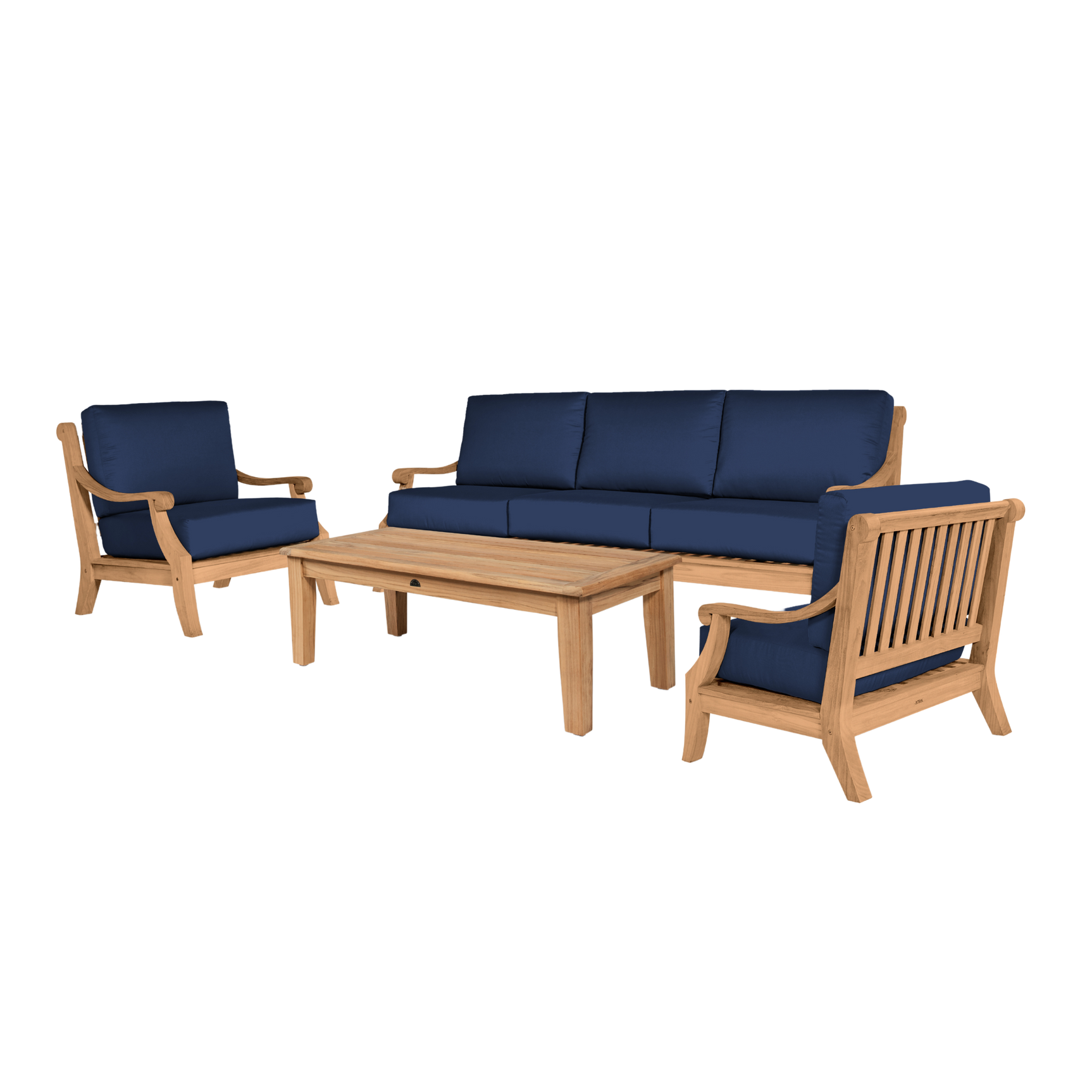 Sonoma Teak Navy Outdoor Club Chair with Sunbrella® Cushion - Ornate Home