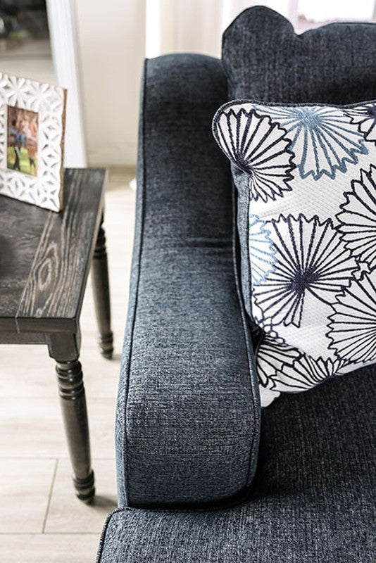 Sonora Dark Navy Loveseat - Ornate Home