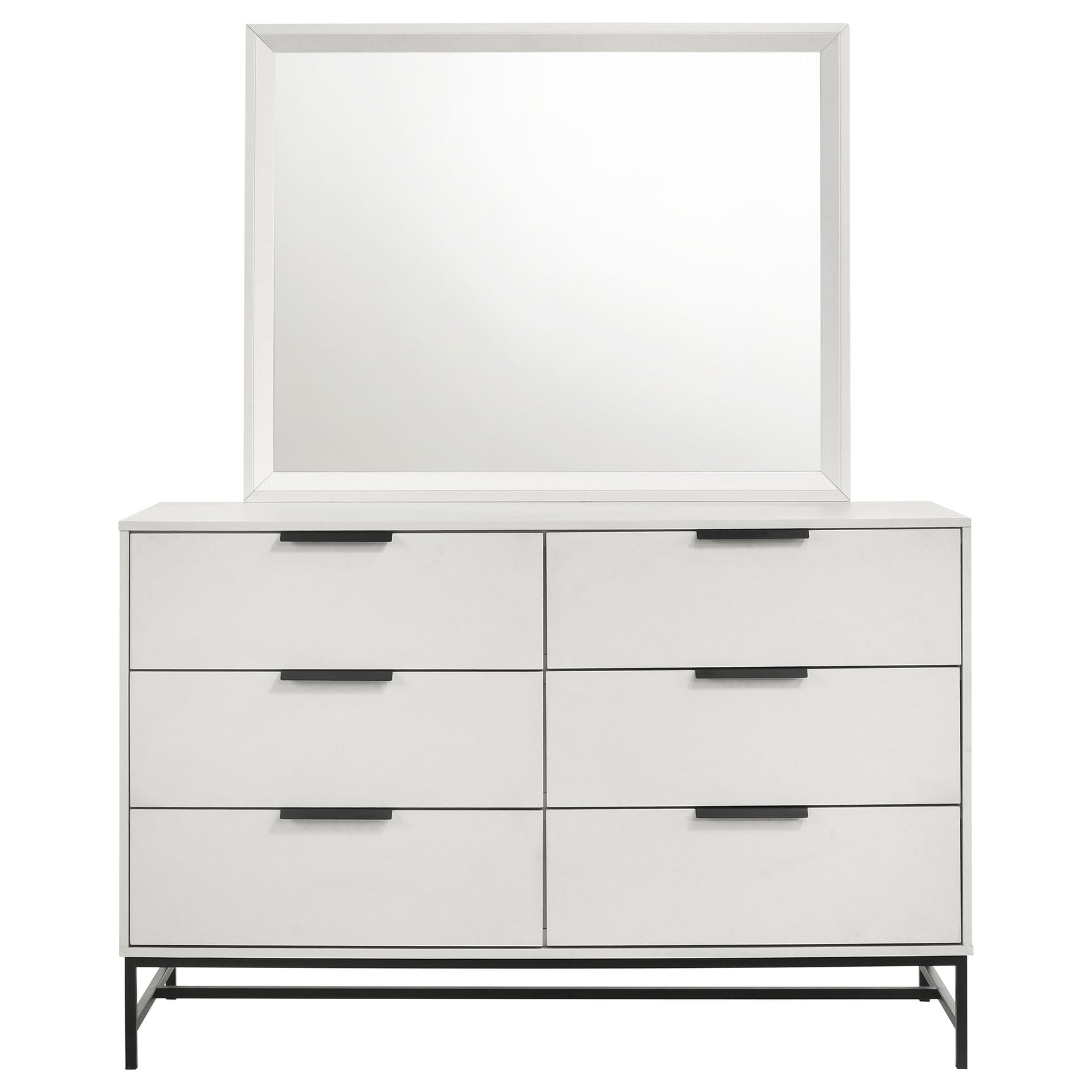 Sonora White Dresser and Mirror - Ornate Home