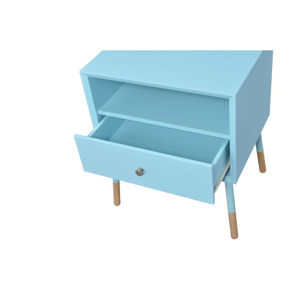 Sonria II Light Blue/Natural Accent Table - Ornate Home