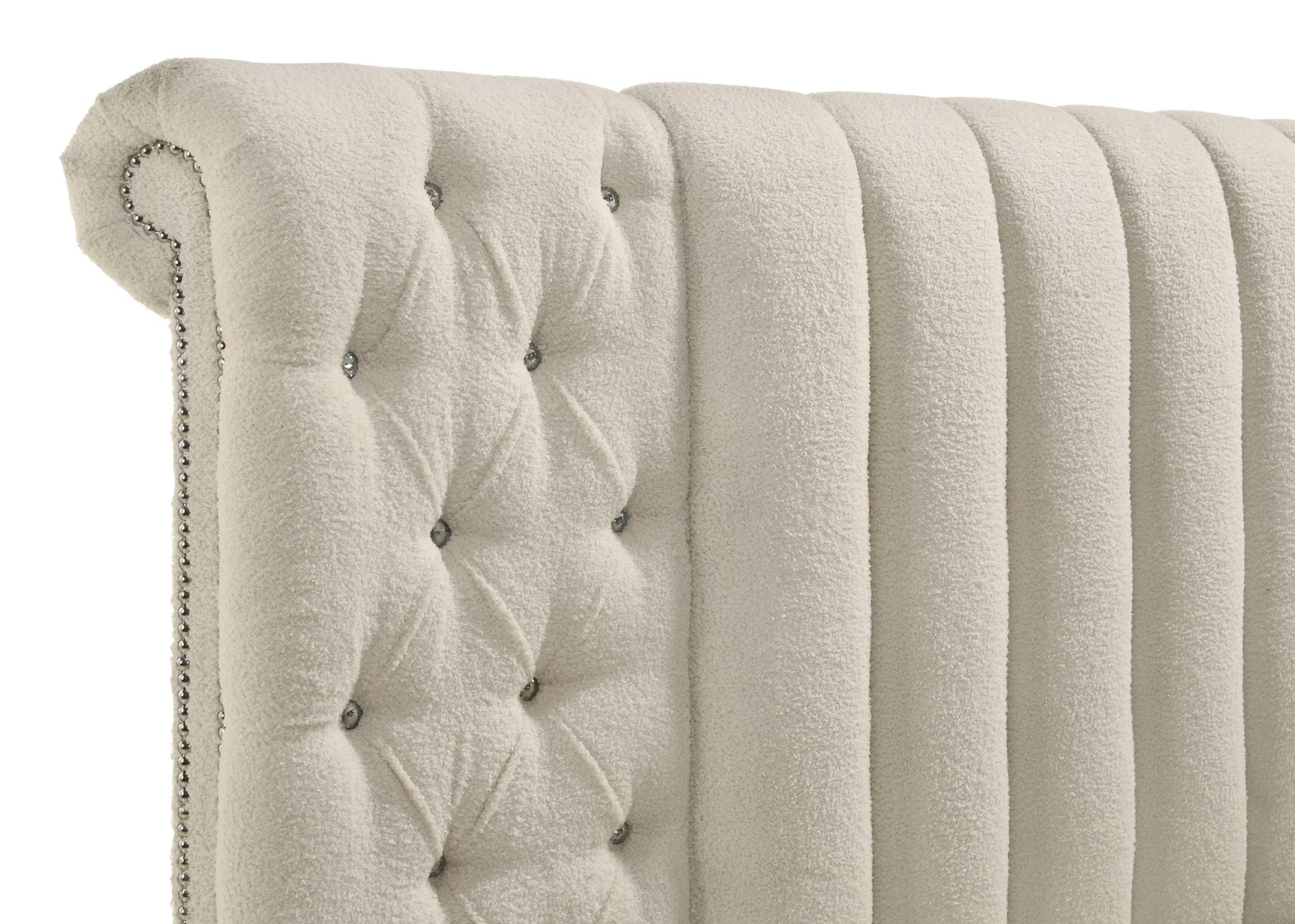 Sonya Ivory 4-piece Upholstered Eastern King Bedroom Set - Ornate Home