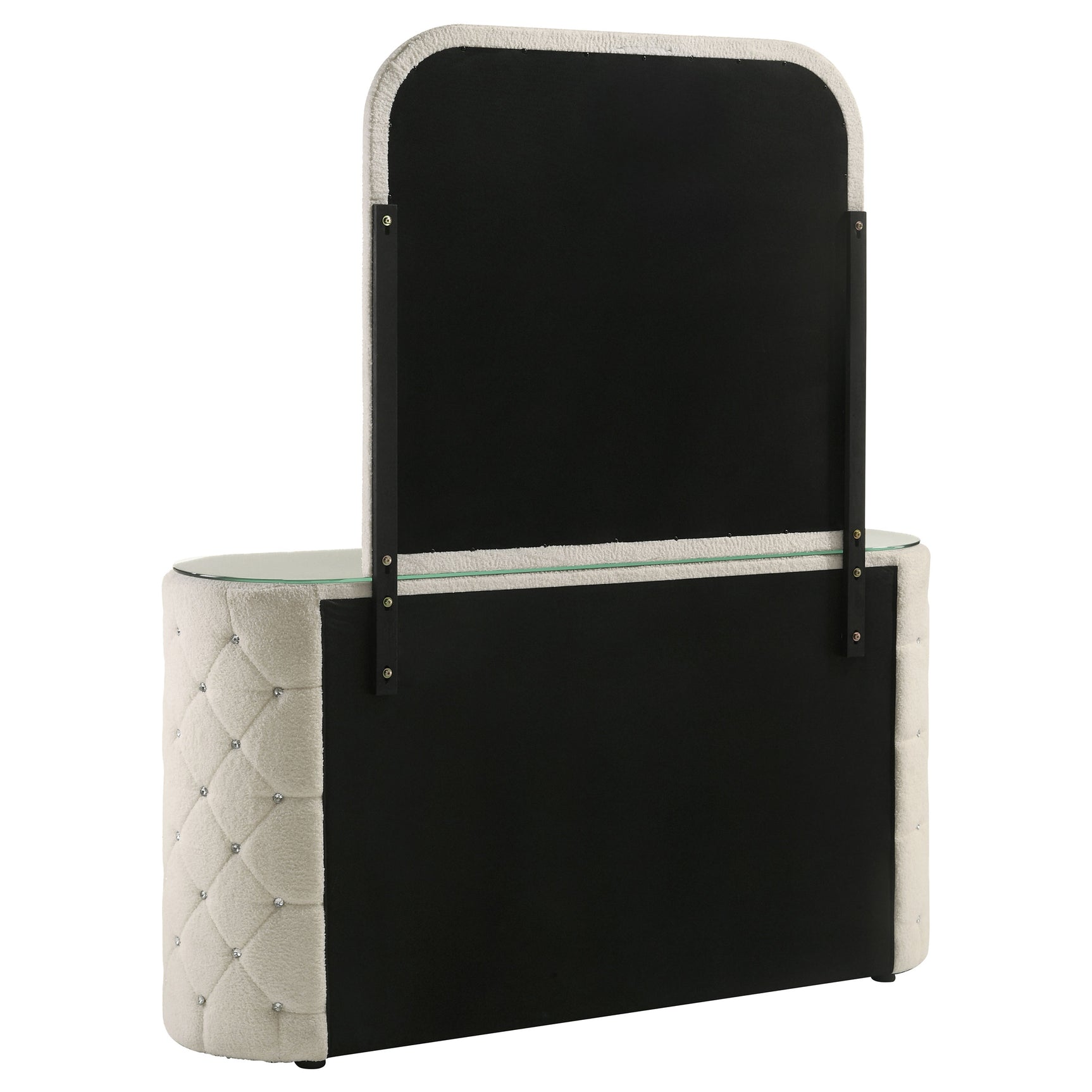 Sonya Ivory 6-drawer Upholstered Bedroom Dresser with Mirror - Ornate Home