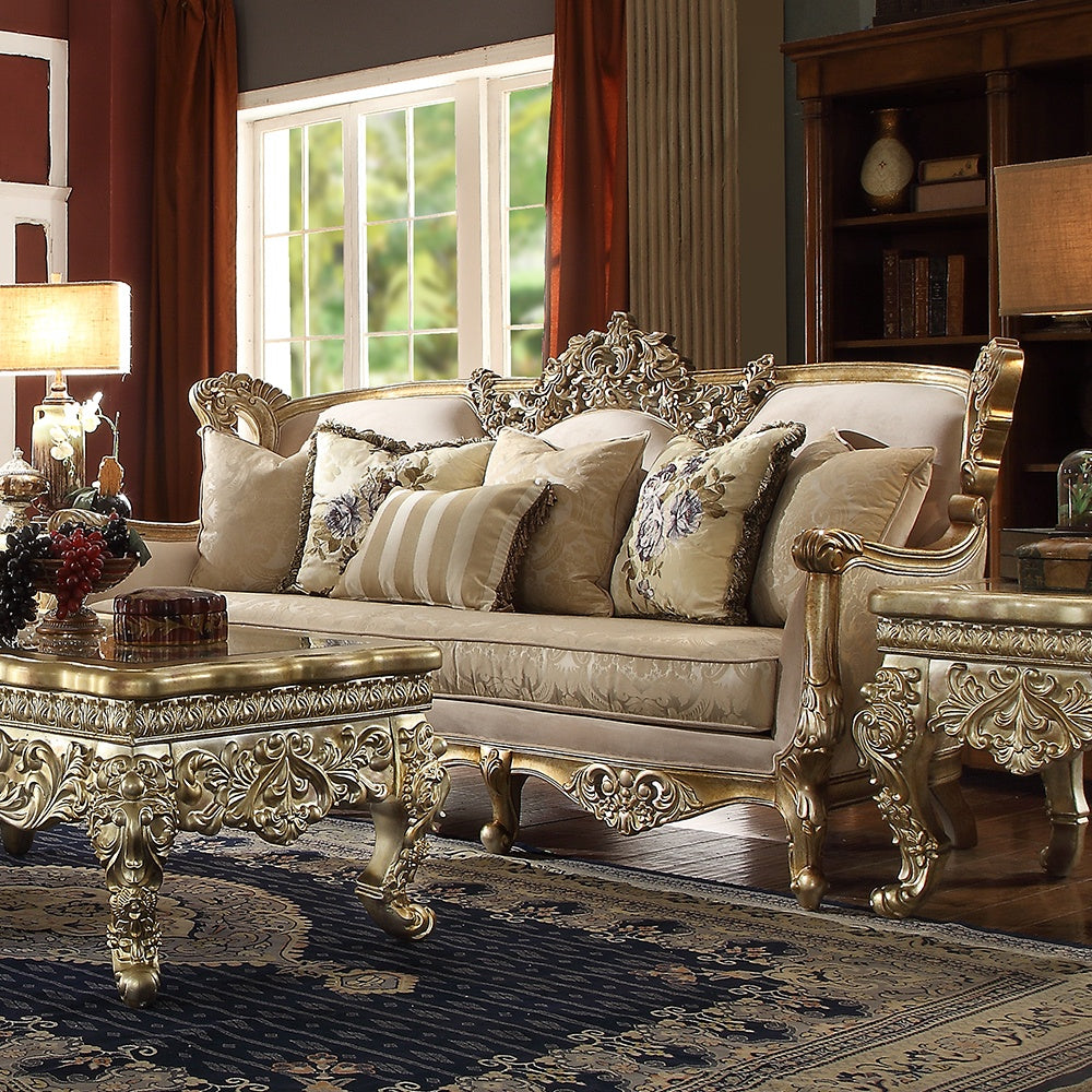 Sophia Champagne 3pc Living Room Set / HD-04-SSET3 - Ornate Home