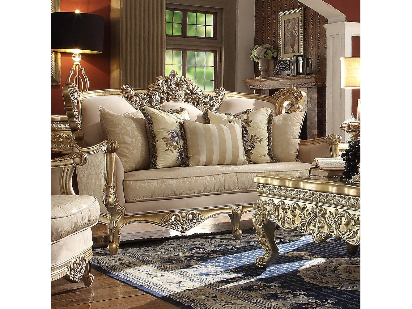 Sophia Champagne Loveseat / HD-04 - Ornate Home