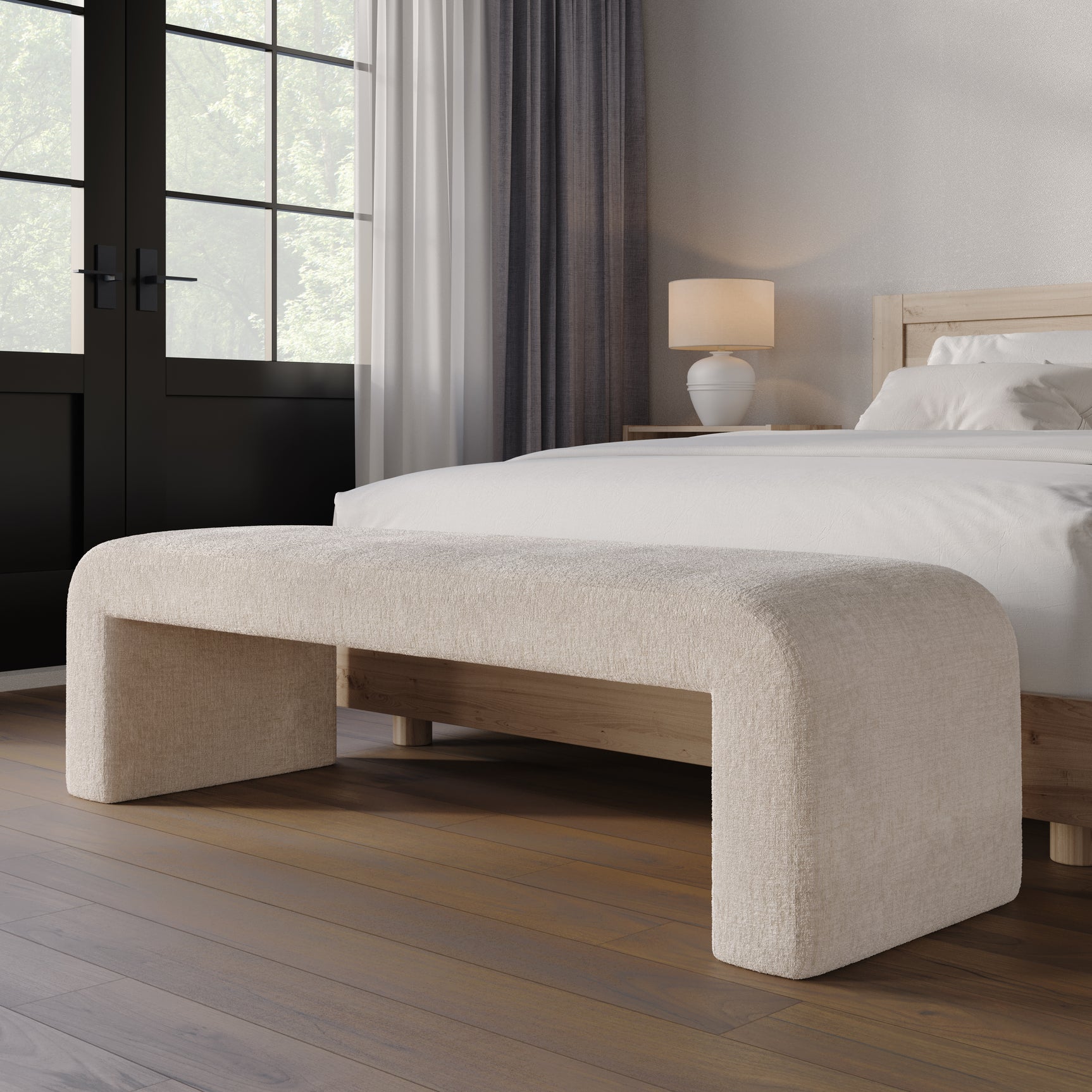 Sophia Natural Large Bench - Ornate Home