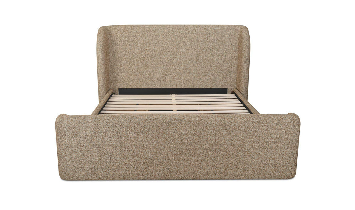 Sophia Speckled Light Brown King Storage Bed - Ornate Home