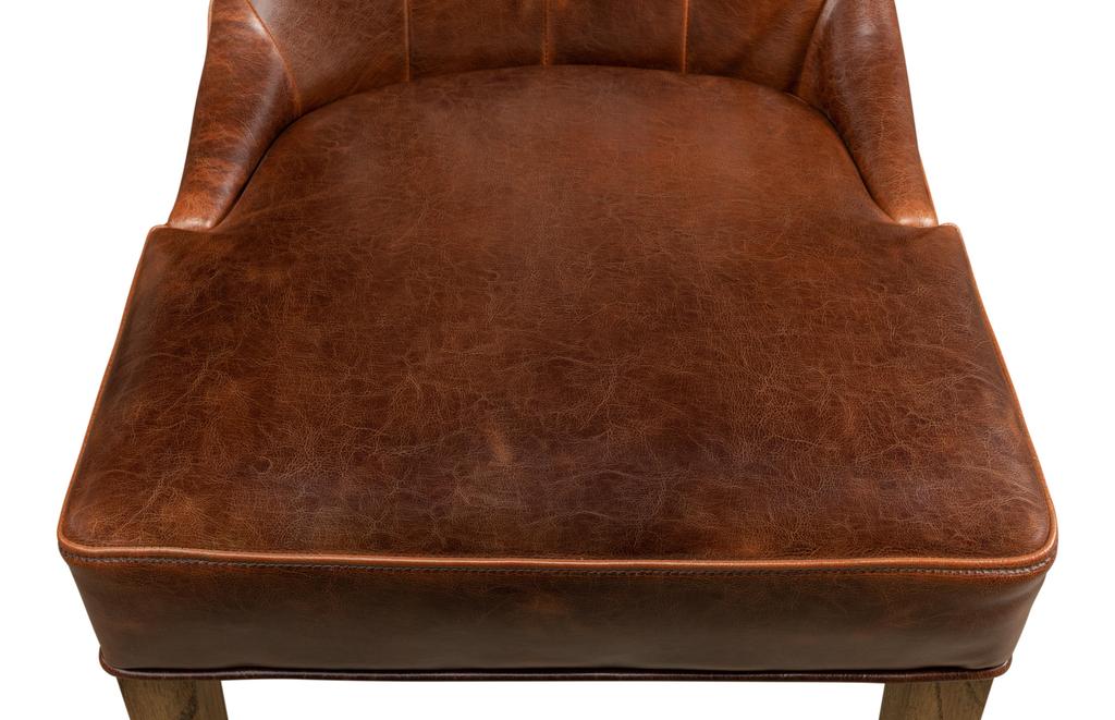 Sophie Brown Side Chair Leather (Set of 2) - Ornate Home