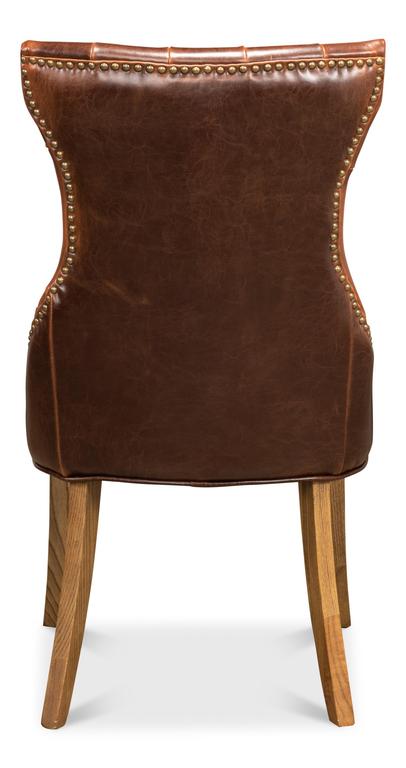 Sophie Brown Side Chair Leather (Set of 2) - Ornate Home