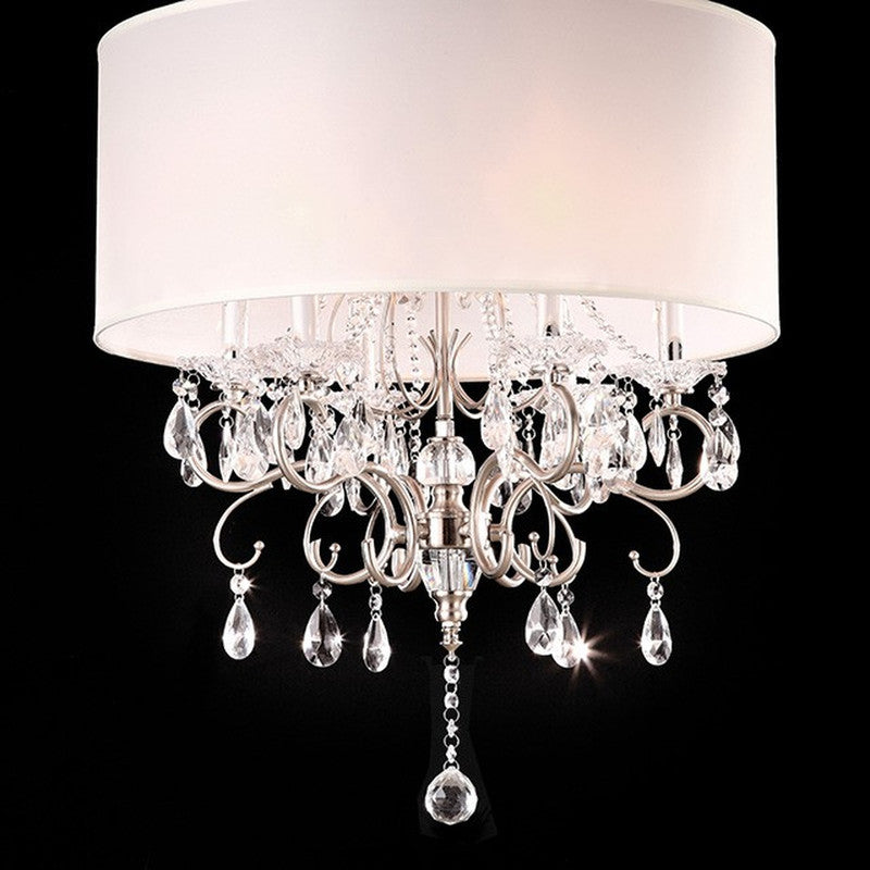Sophy White/Chrome Ceiling Lamp - Ornate Home