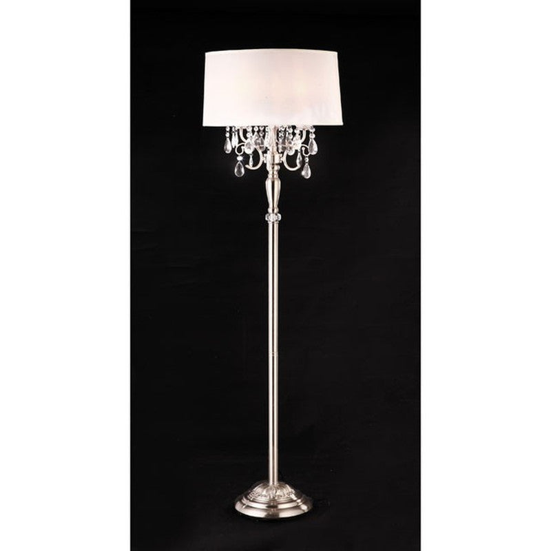 Sophy White/Chrome Floor Lamp - Ornate Home