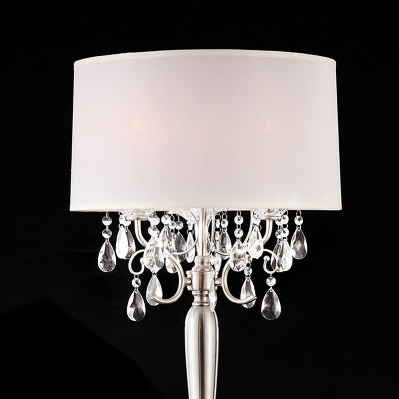 Sophy White/Chrome Table Lamp - Ornate Home