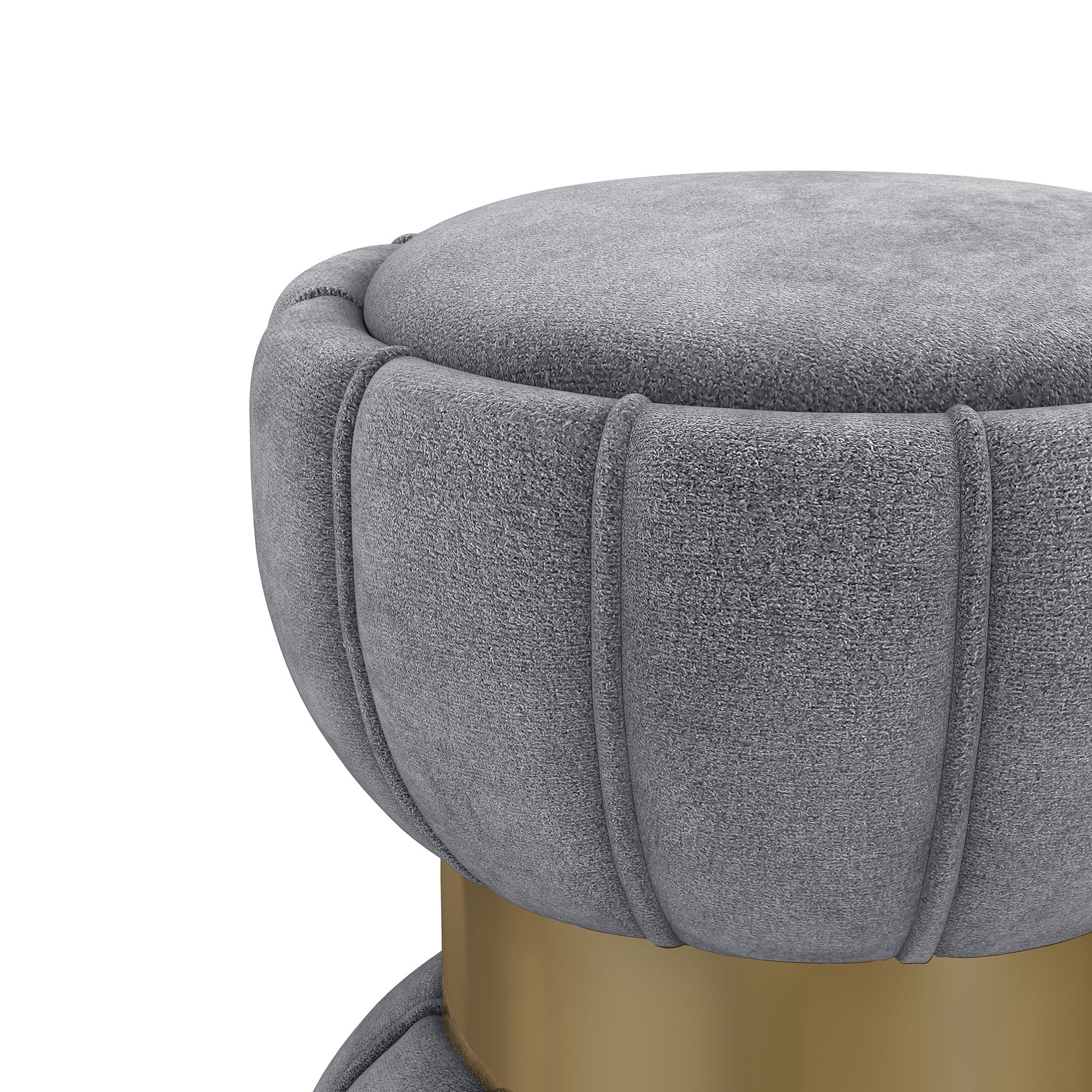 Sora Grey Ottoman - Ornate Home